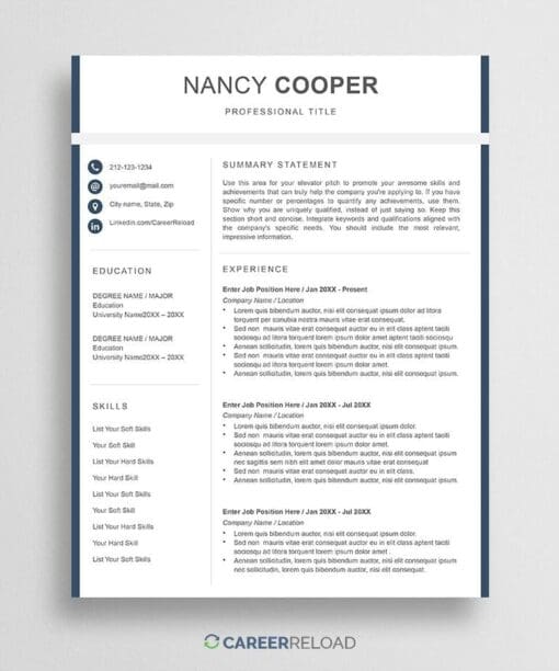 Mac resume template