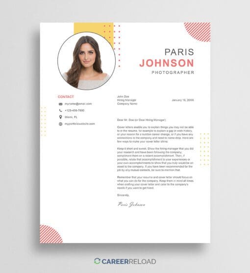 Creative PowerPoint cover letter