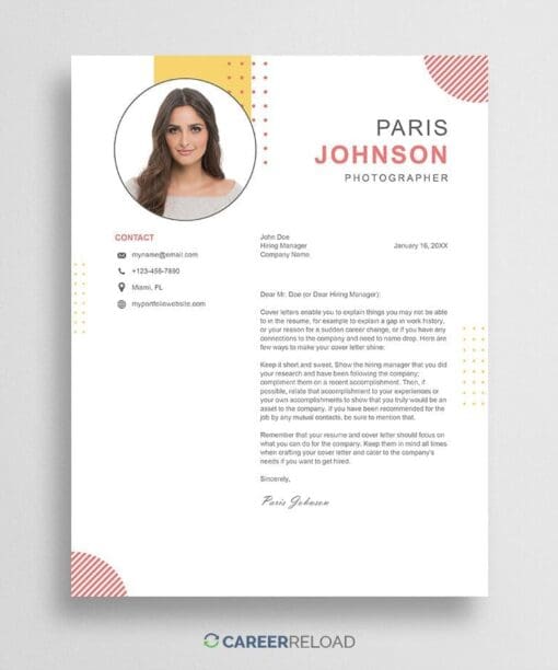 Creative PowerPoint cover letter