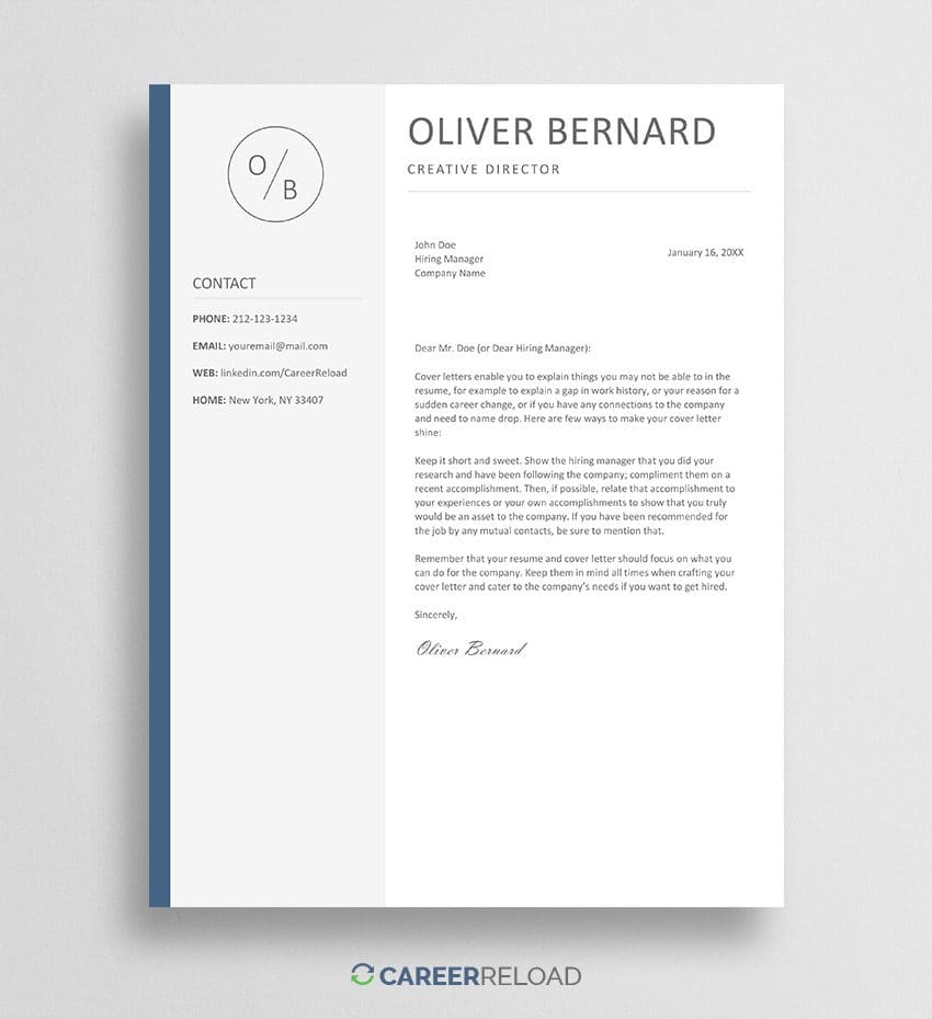 Professional PowerPoint cover letter