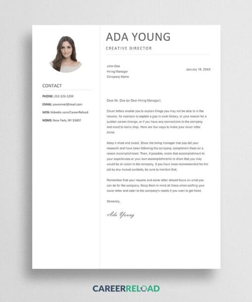 Mac cover letter template