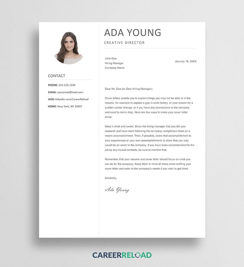 Mac cover letter template