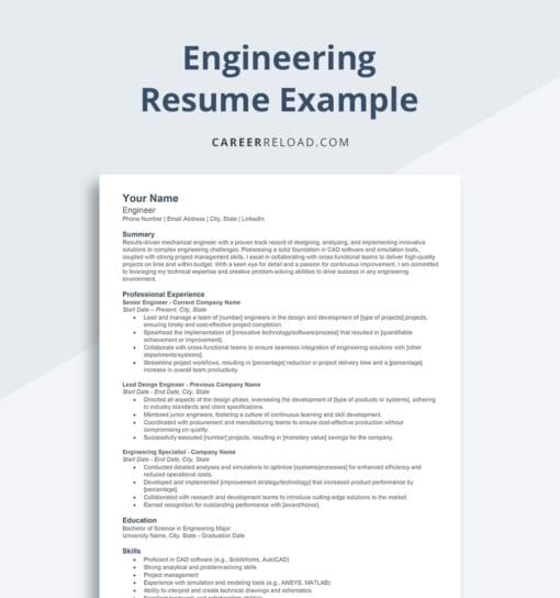 Engineering Resume Example & Template