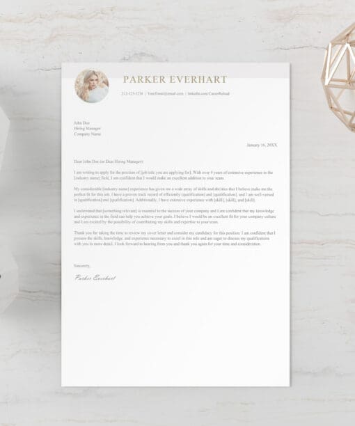 Cover letter for job application