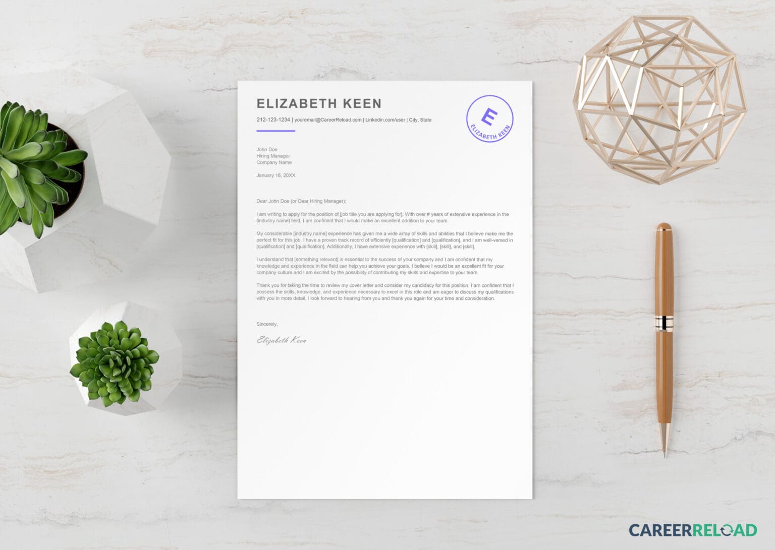 Free Effective Cover Letter Template for Word | Instant Download