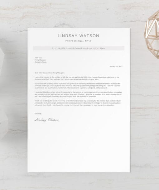 Perfect cover letter template