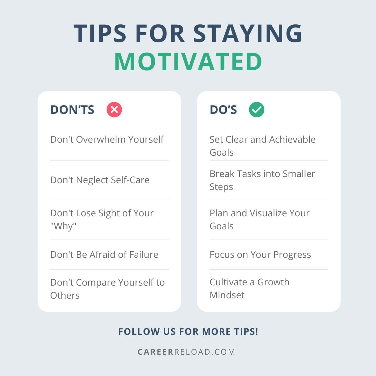 Tips for Staying Motivated