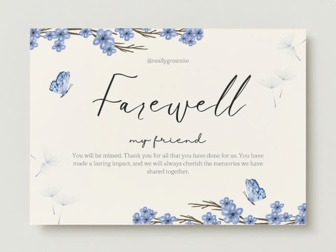 Farewell card 1
