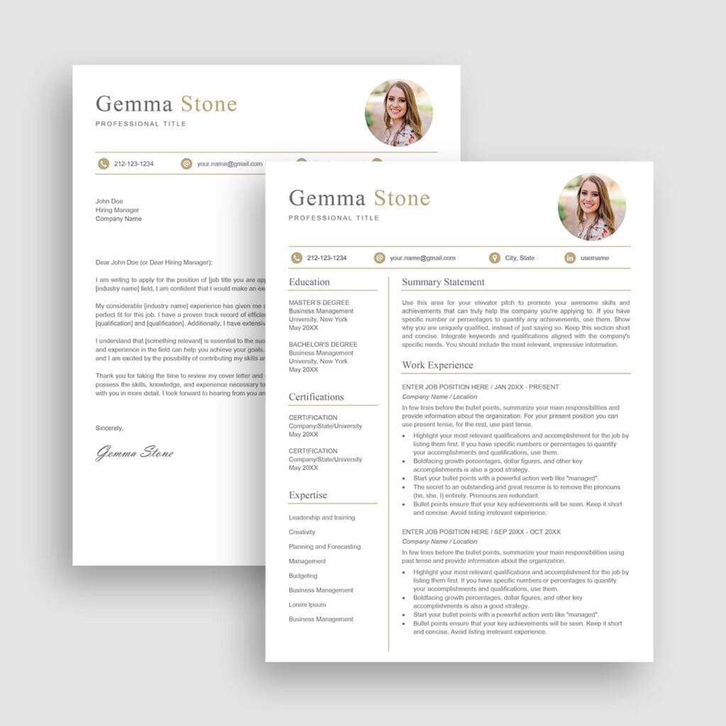 Premium resume with photo