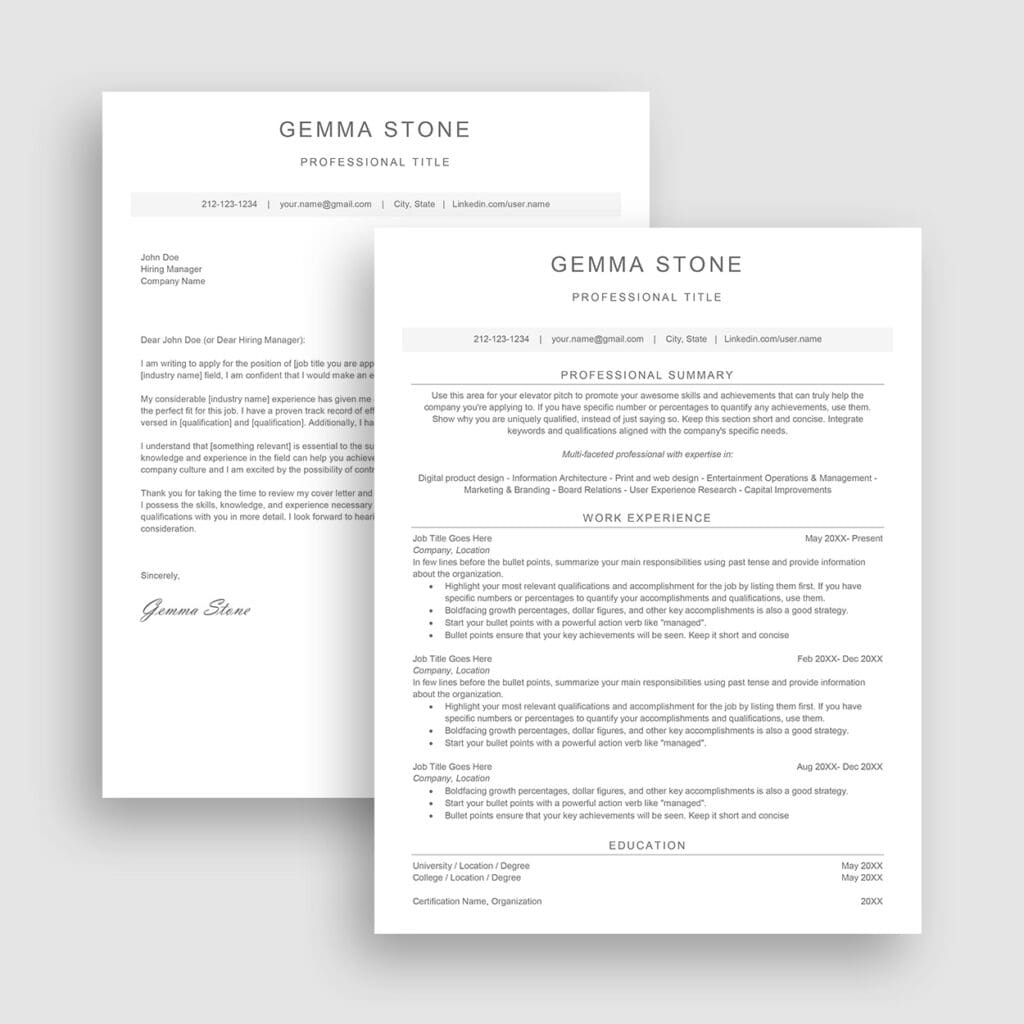 Premium ATS resume pack