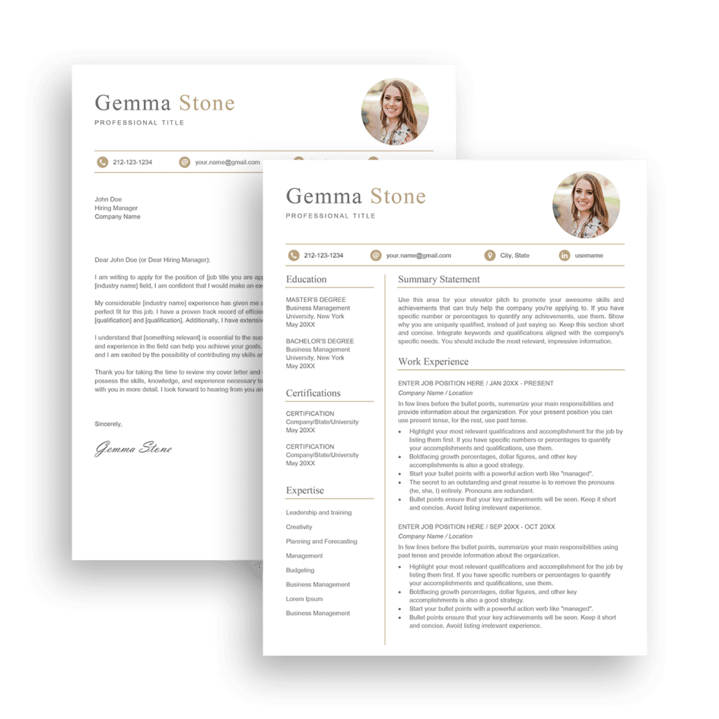 Buy premium resume template