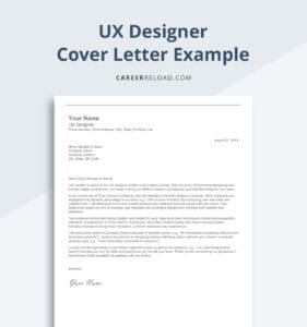 UX Designer Cover Letter Examples to Land Your Dream Job - Career Reload