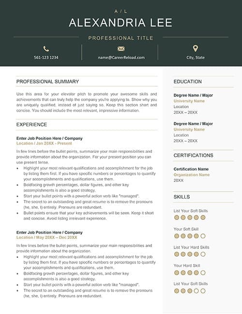 Resume template