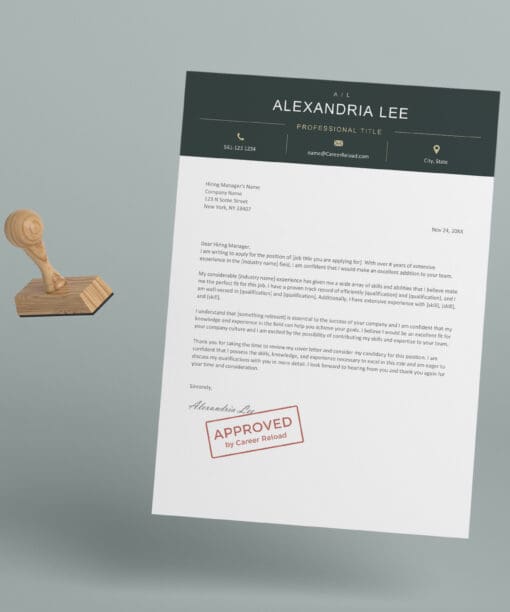 Cover letter design
