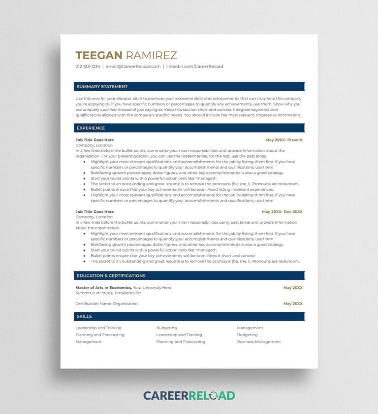 ATS resume Google Docs