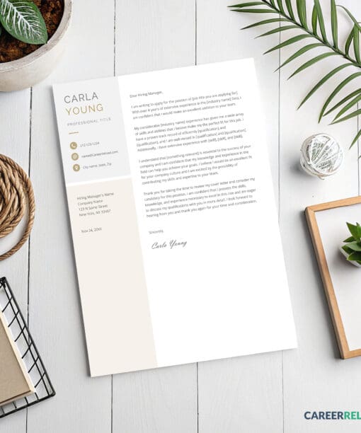 Personalized cover letter
