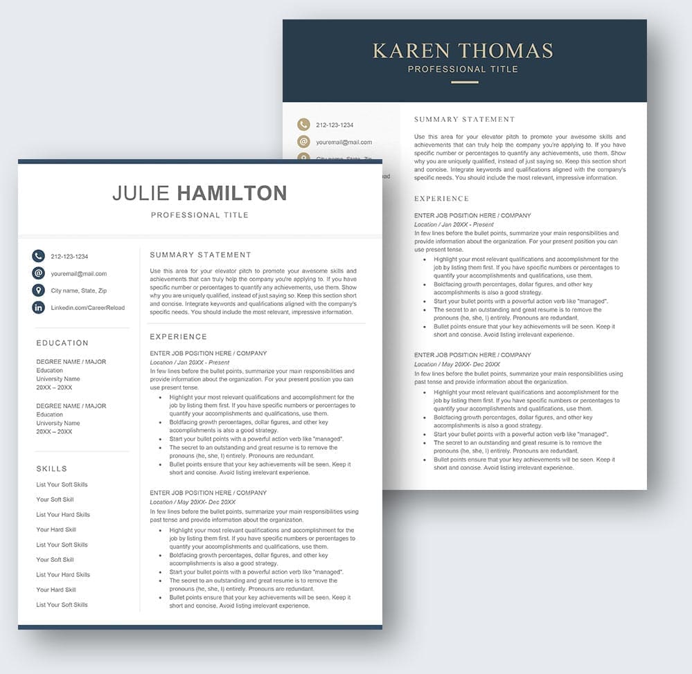 Resume templates