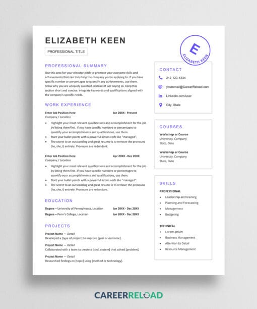 Effective resume template