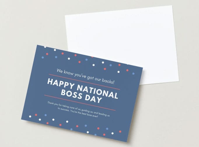 Card for boss's day