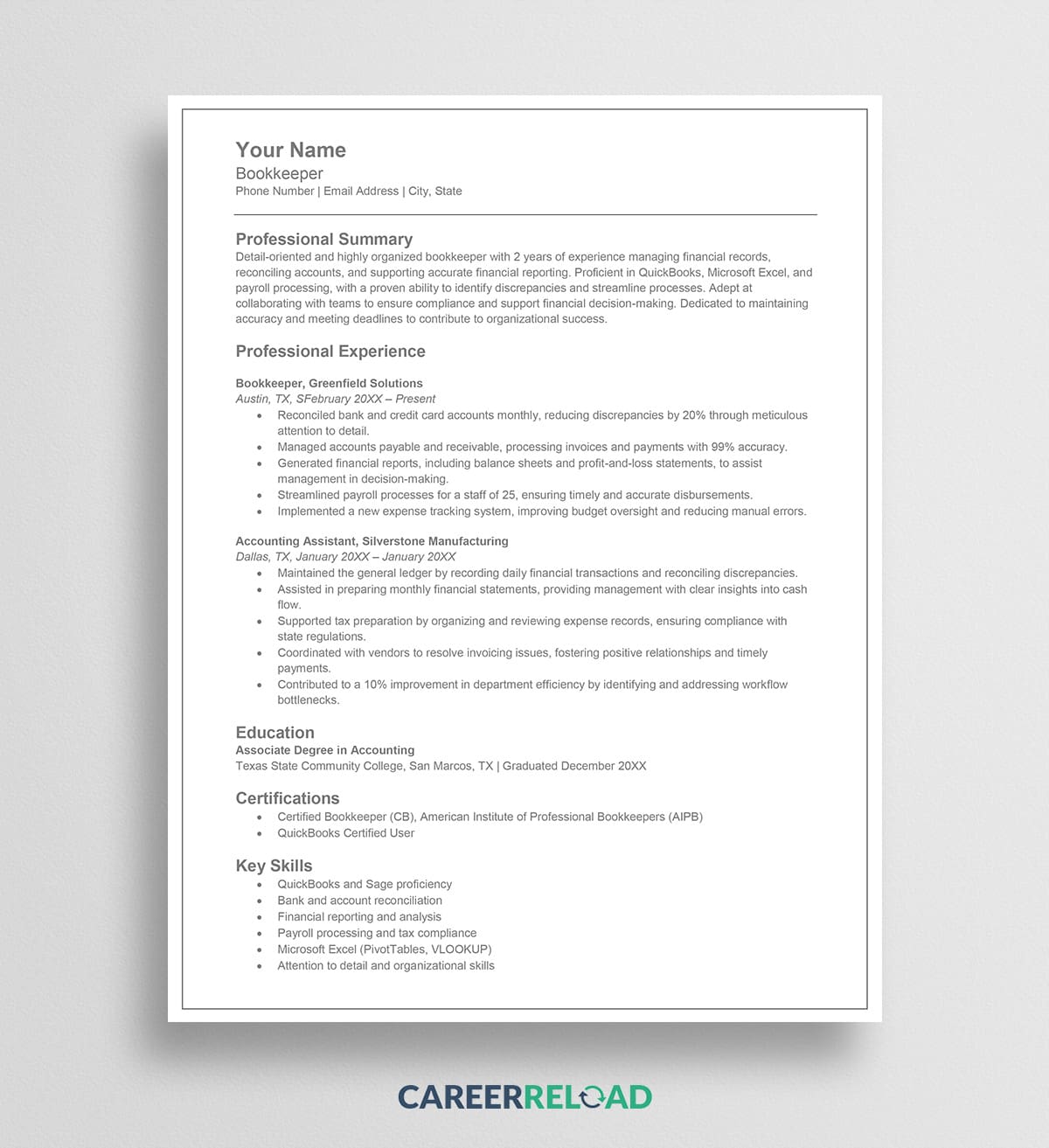 accounting resume