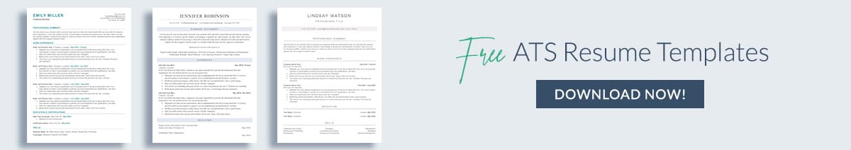 ATS resume templates