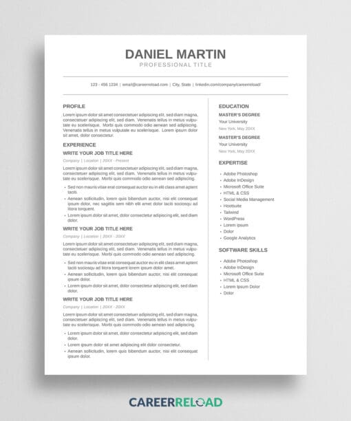 Simple LaTeX Resume Template