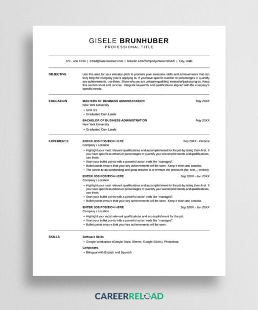 LaTeX Student CV Template