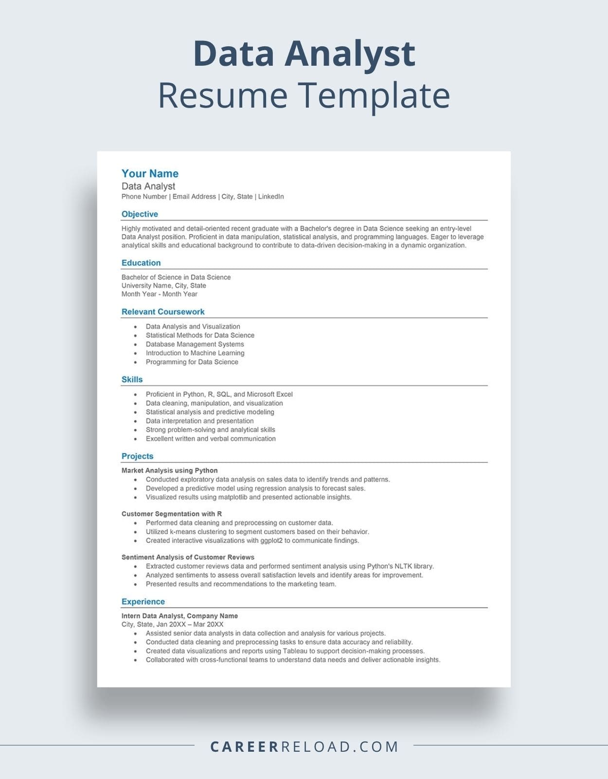 Data Analyst Resume Template
